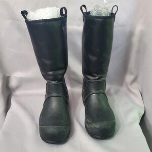 Ugg Boot Girls Children Black Raincloud Tall Waterproof Rain Boot Lined